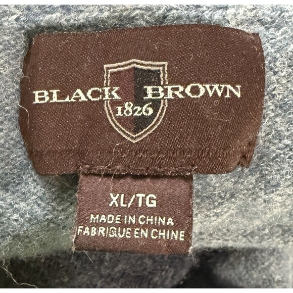 Black Brown 1826 Men’s Y2K Retro Wool Turtleneck Sweater Ski Lodge Preppy Sz XL - Picture 4 of 8